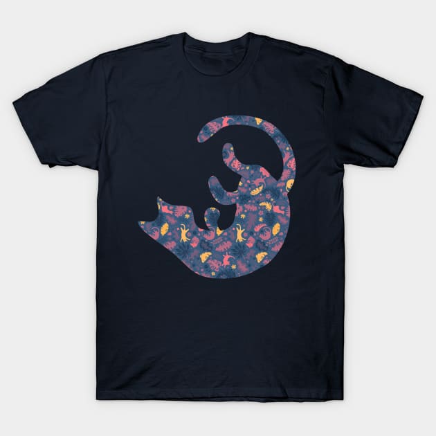 Cats Playing in The Tropical Forest SILHOUETTE T-Shirt by zorrorojo